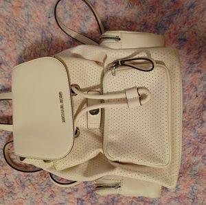 Michael Kors white backpack
